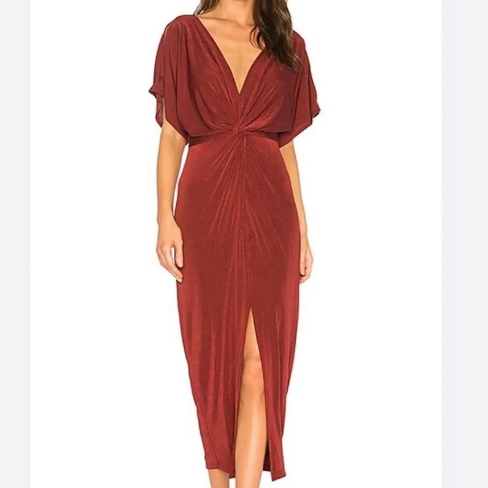 Astr The Label Keira Dress burgundy Wine Maxi Dress size Small